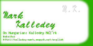 mark kalledey business card